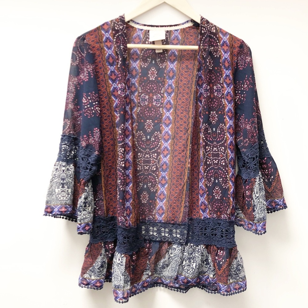 Knox Rose Sheer Kimono, Size Small